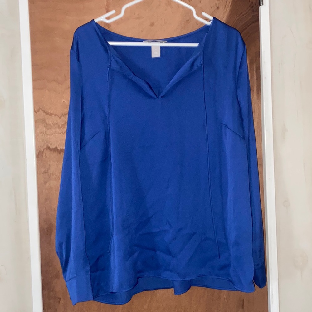 Brand New H&M Royal Blue Long Sleeve Blouse